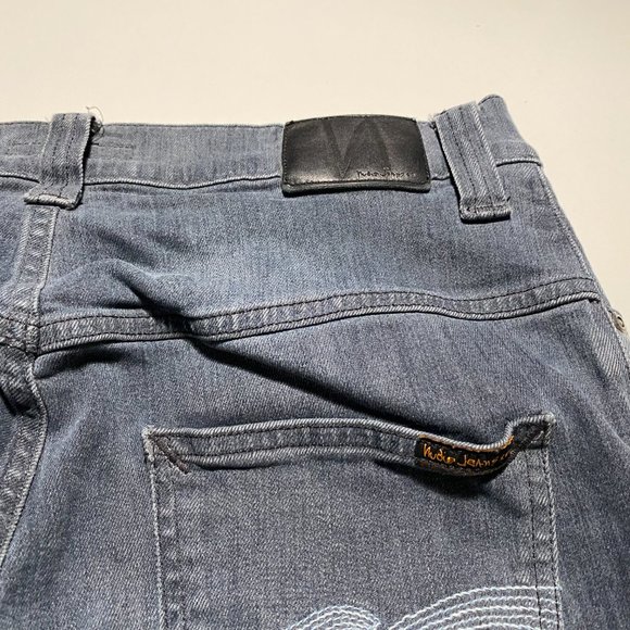 Nudie Jeans Thin Finn Organic Lighter Suede gray mens size 32x33 - Picture 6 of 9